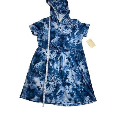 BeBop Hoodie Dress Medium Blue Tie Dyed