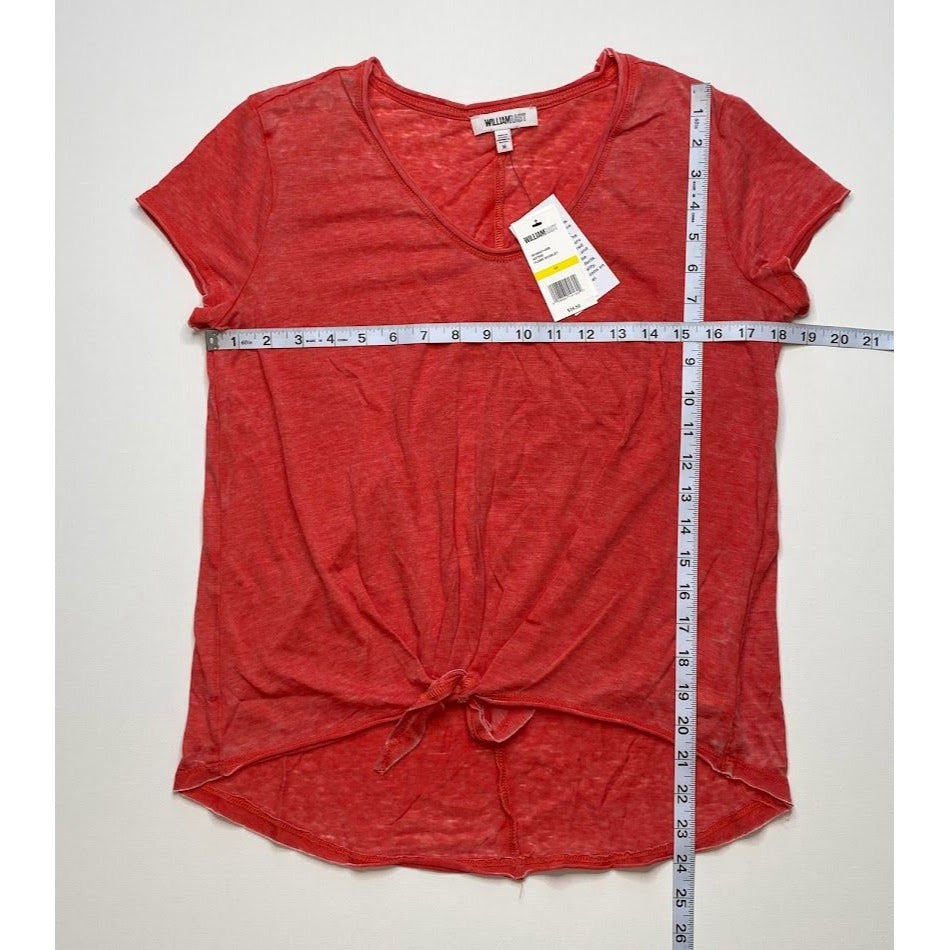 William Rast Burnout Top Medium Red