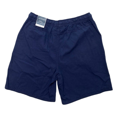 Karen Scott Drawstring Shorts Small Navy Blue Comfort Waist