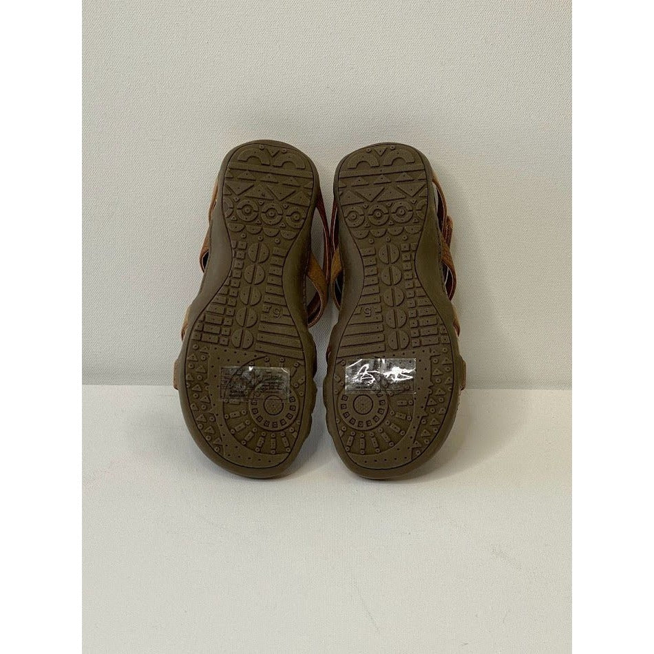 Bearpaw Strappy Thong Cork Brown Sandals 5