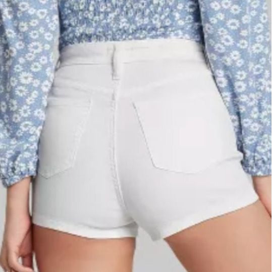 Wild Fable Jean Shorts 2 XS White High-Rise