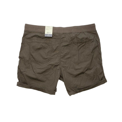 Style & Co Utility Shorts XL Brown Rolled Drawstring Comfort Waist