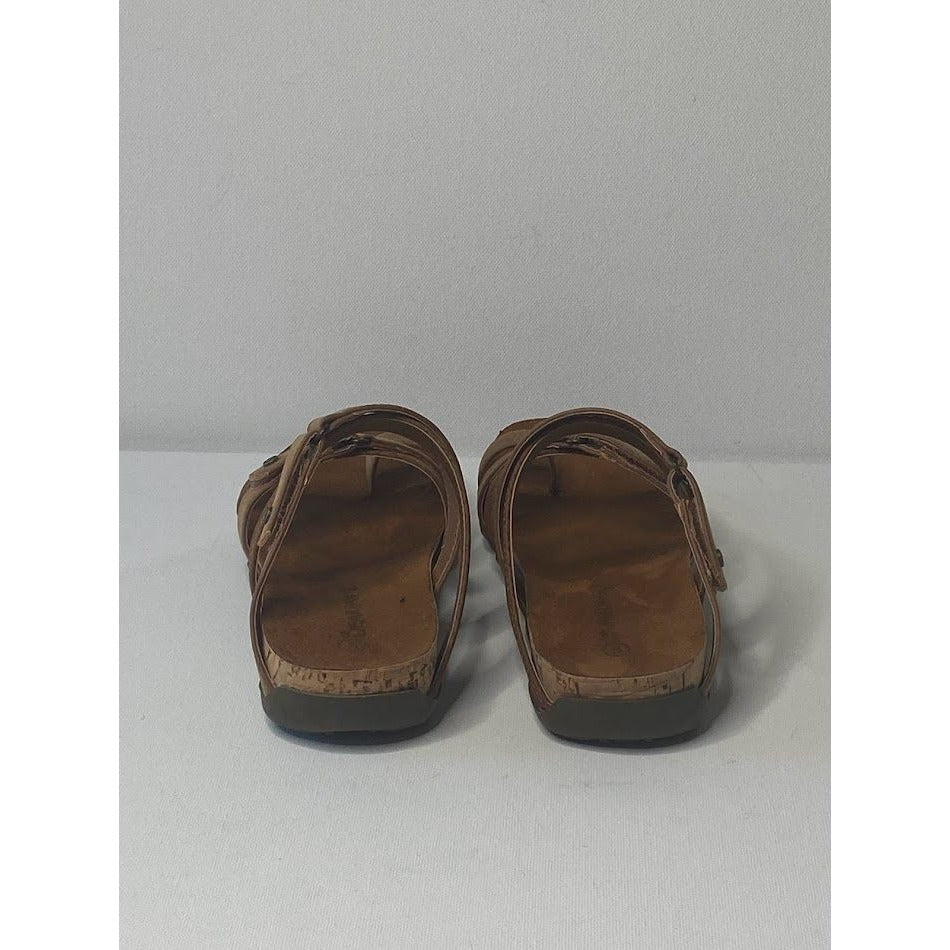 Bearpaw Strappy Thong Cork Brown Sandals 5