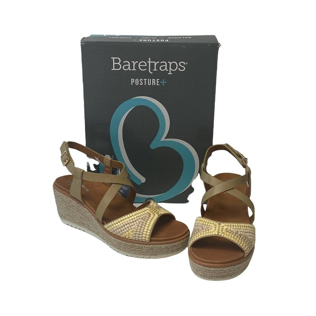 Barestraps Posture Plus Espadrille Platform Wedge Sandals 8